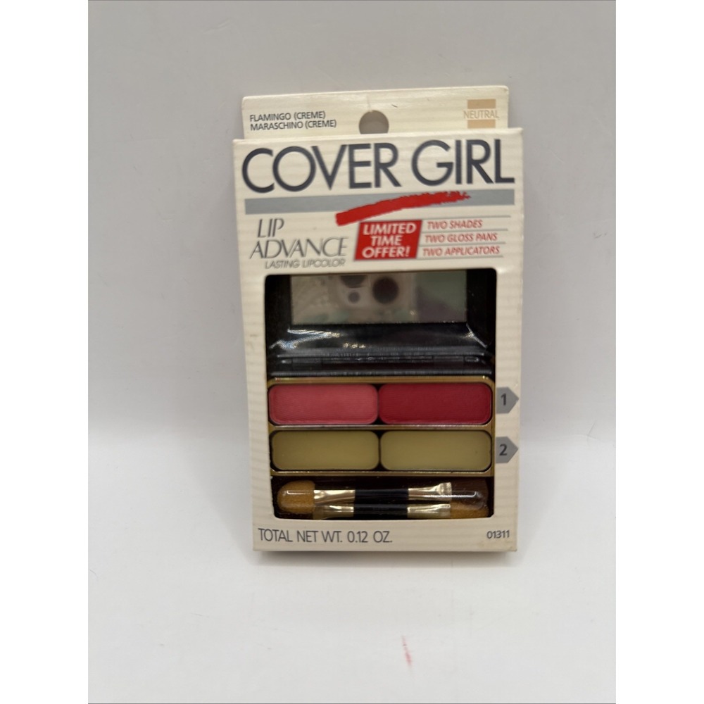 Vintage Cover Girl Lip Advanced Noxell Flamingo & Maraschino Neutral .12oz
